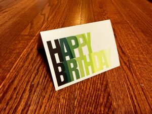Green Happy Birthday Card