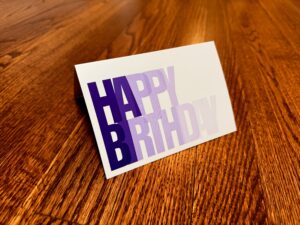 Purple Happy Birthday Card