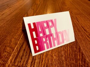 Pink Happy Birthday Card