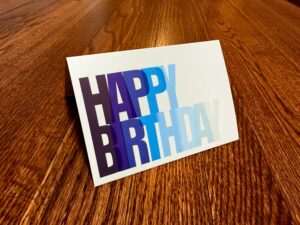Blue Happy Birthday Card