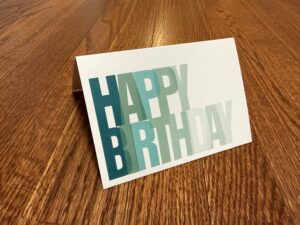 Turquoise Happy Birthday Card